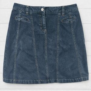 Style & Co. Denim A-Line Skirt - Dark Blue